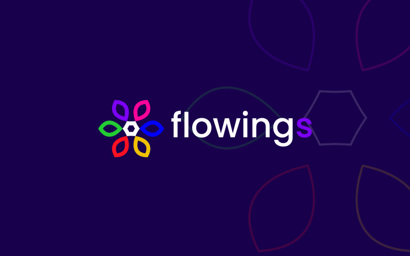 Flower logo, Business brand logo design Logo Template