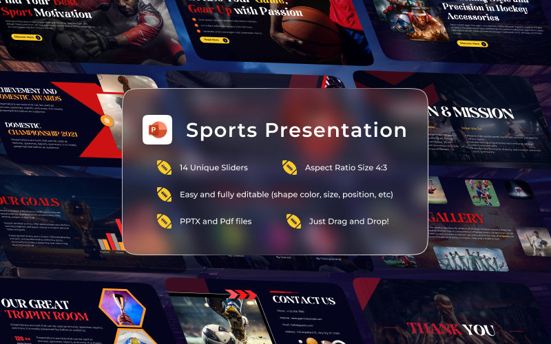 Gsports Games Play Station Template PowerPoint Template