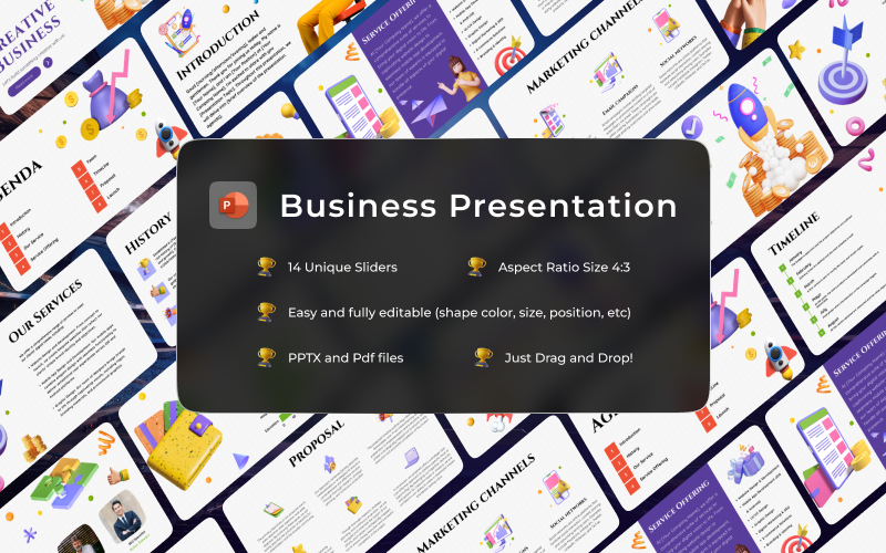 Infinty Creative Agency Presentation Template PowerPoint Template