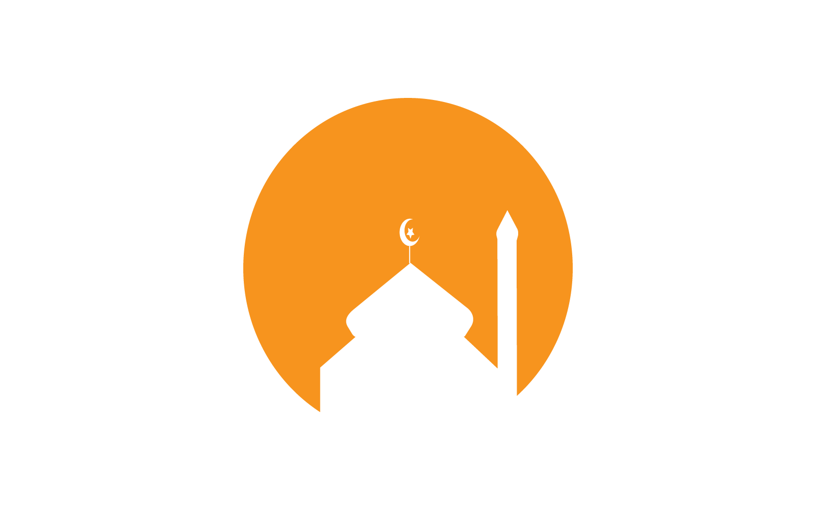 İslami logo, Cami, Ramazan kareem vektör şablonu