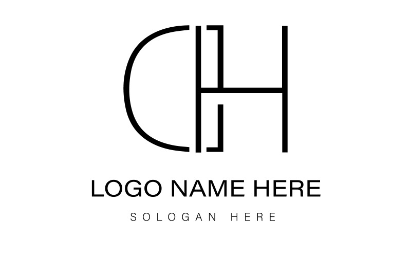 Letter CH Vector Logo Design Template Logo Template