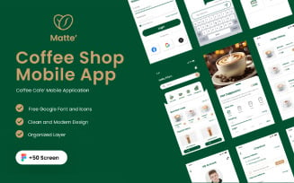 Matte - Cafe Mobile App UI Kit