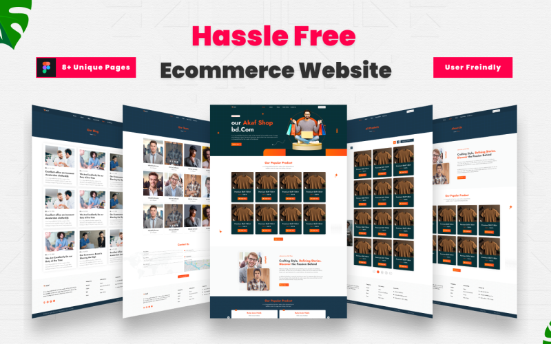 Modern Hassle Free E-Commerce Website Ui Figma Template UI Element