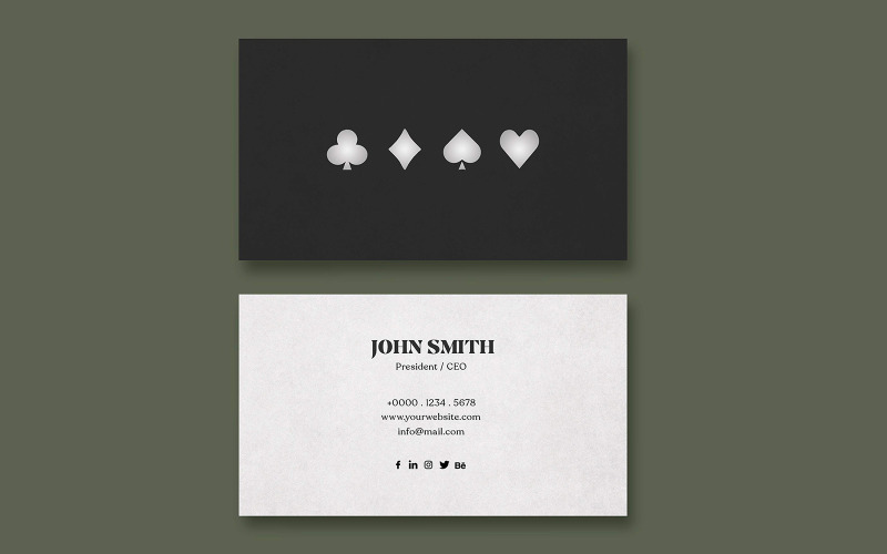 Poker or Casino Business Card Template Corporate Identity