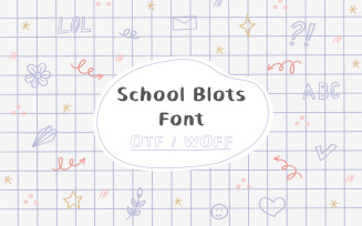 School Doodle Cool Font for Funny Design