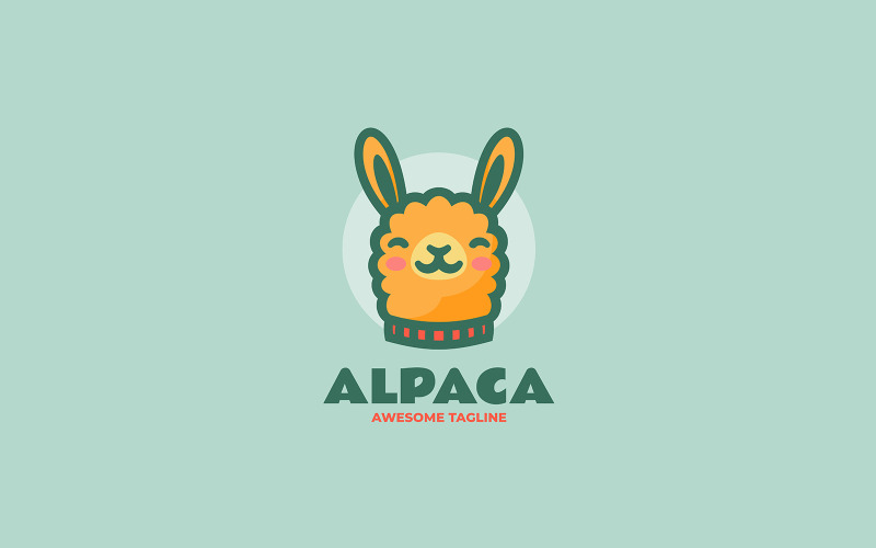 Alpaca Mascot Cartoon Logo 1 Logo Template