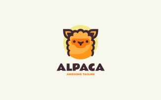 Alpaca Simple Mascot Logo