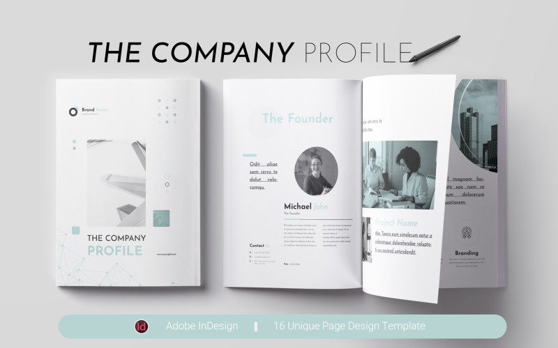 Company Profile - 16 Page Brochure Template Corporate Identity