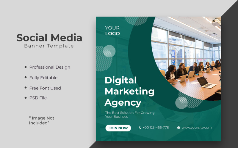 Digital marketing agency or corporate social media post template 03 Social Media