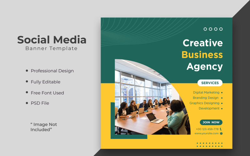 Digital marketing agency or corporate social media post template 07 Social Media