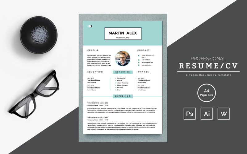 Martin – CV Design for Job Seaker Resume Template