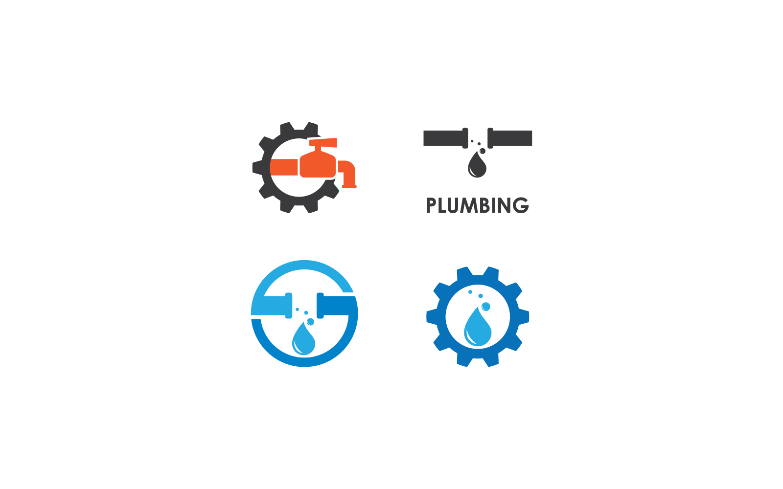 Бизнес-шаблон векторного дизайна логотипа сантехники