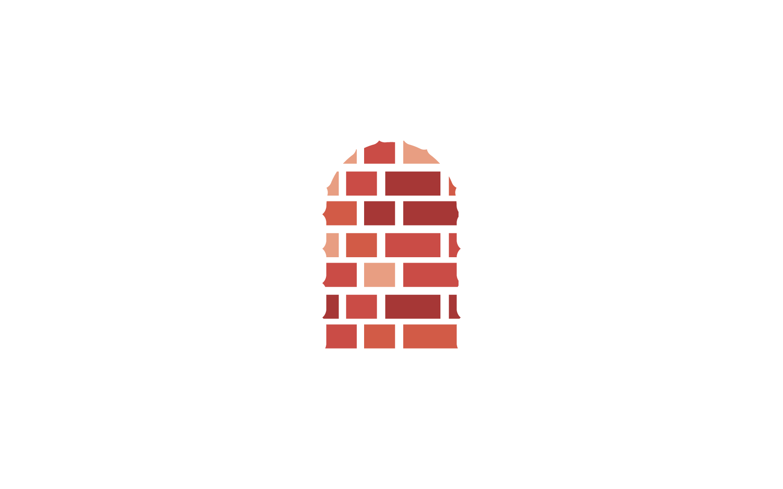 Brick wall logo vector ilustration design template
