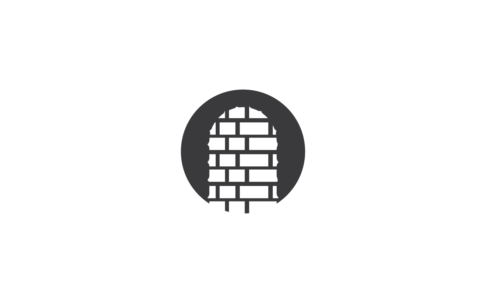 Brick wall logo vector template ilustration design