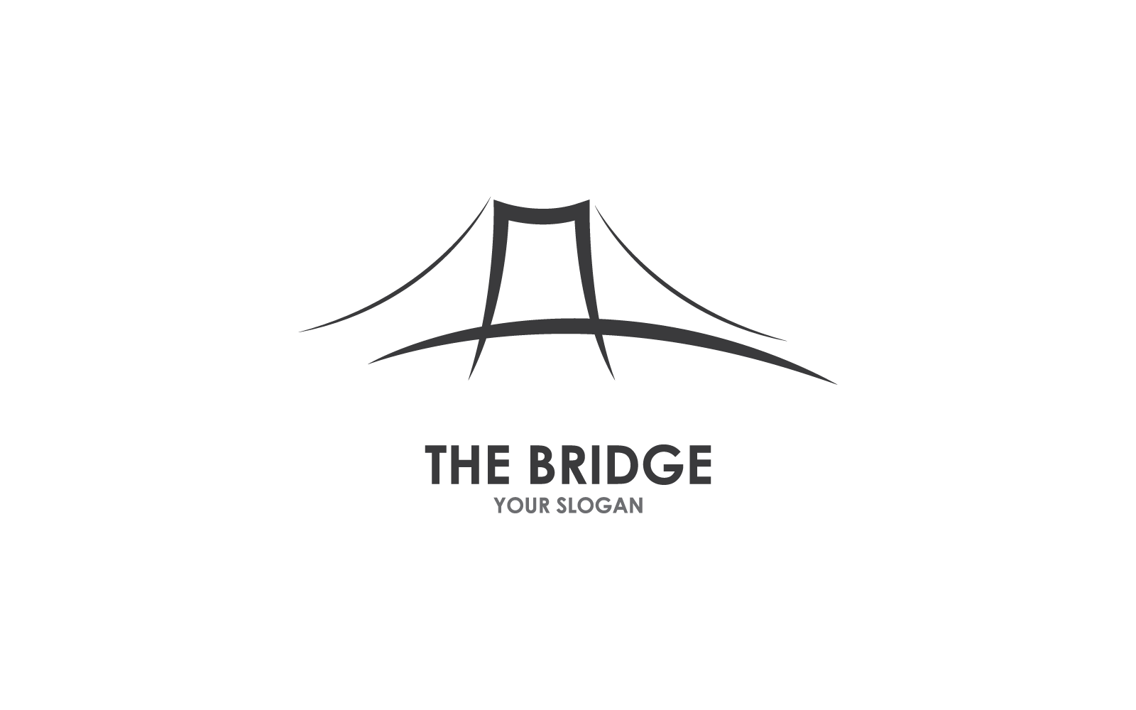 Bridge design ilustration logo vector template