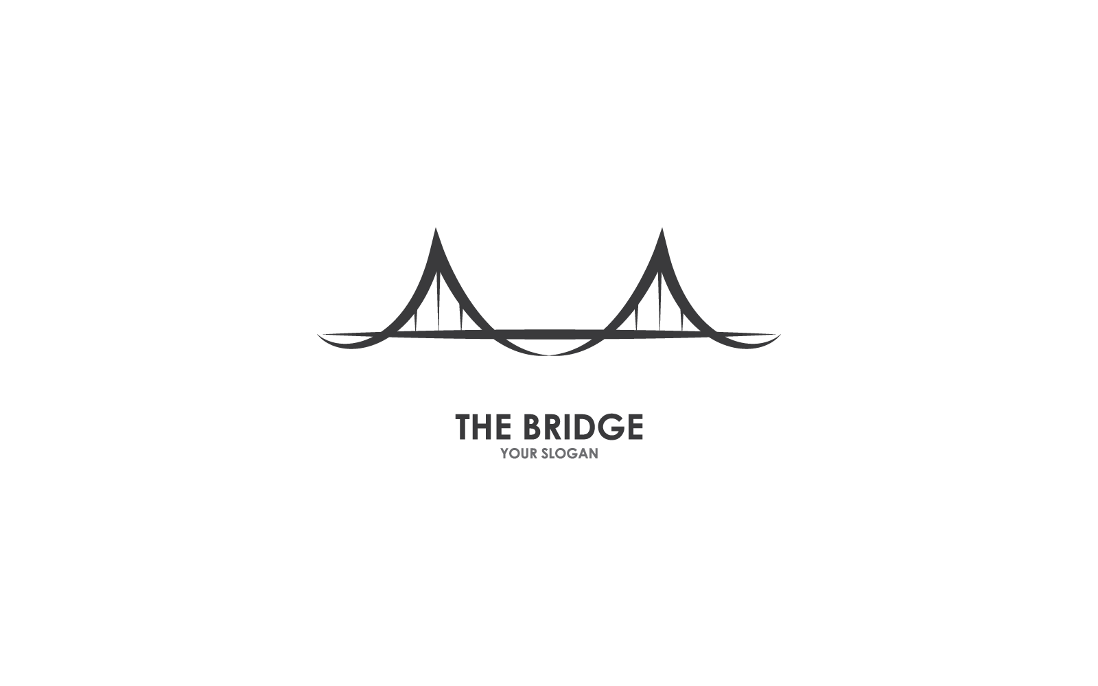 Bridge ilustration design logo vector template