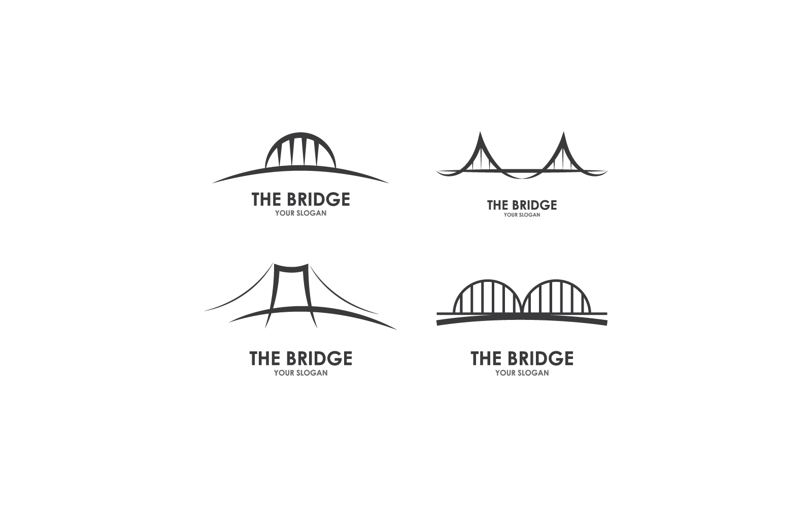 Bridge ilustration logo icon vector design template
