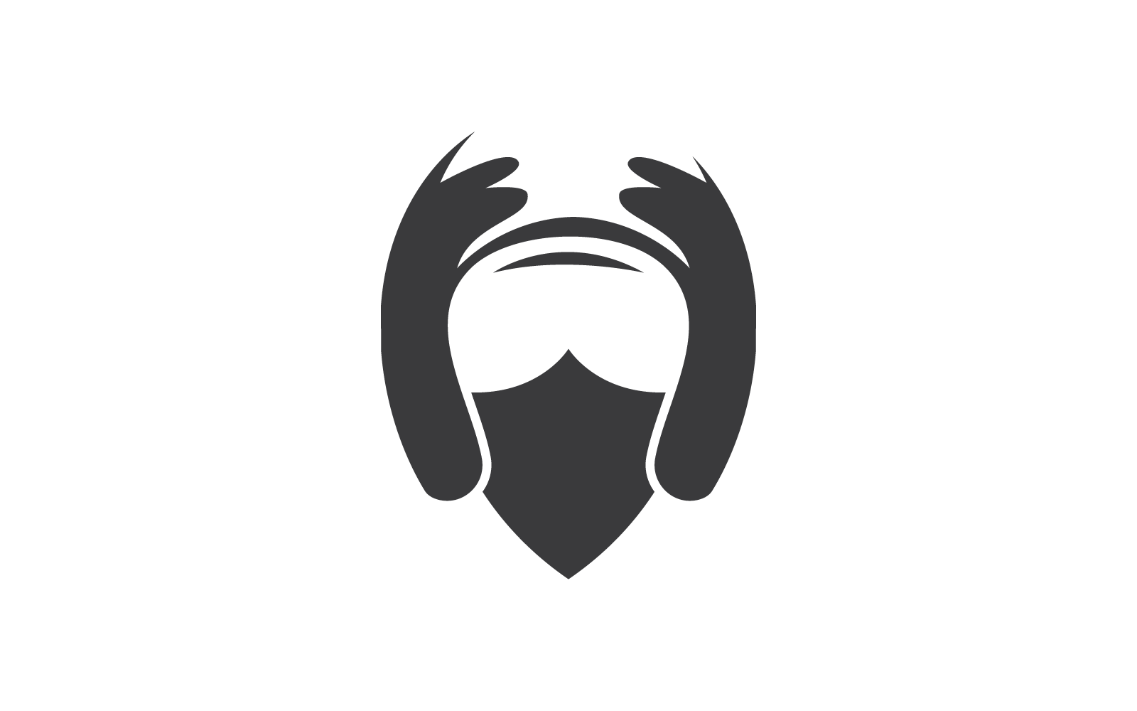 Conception de vecteur d&amp;#39;icône de logo de casque de moto