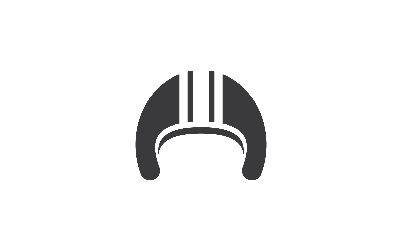 Conception vectorielle du logo du casque de moto