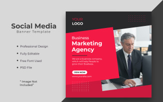 Digital marketing agency or corporate social media post template 12