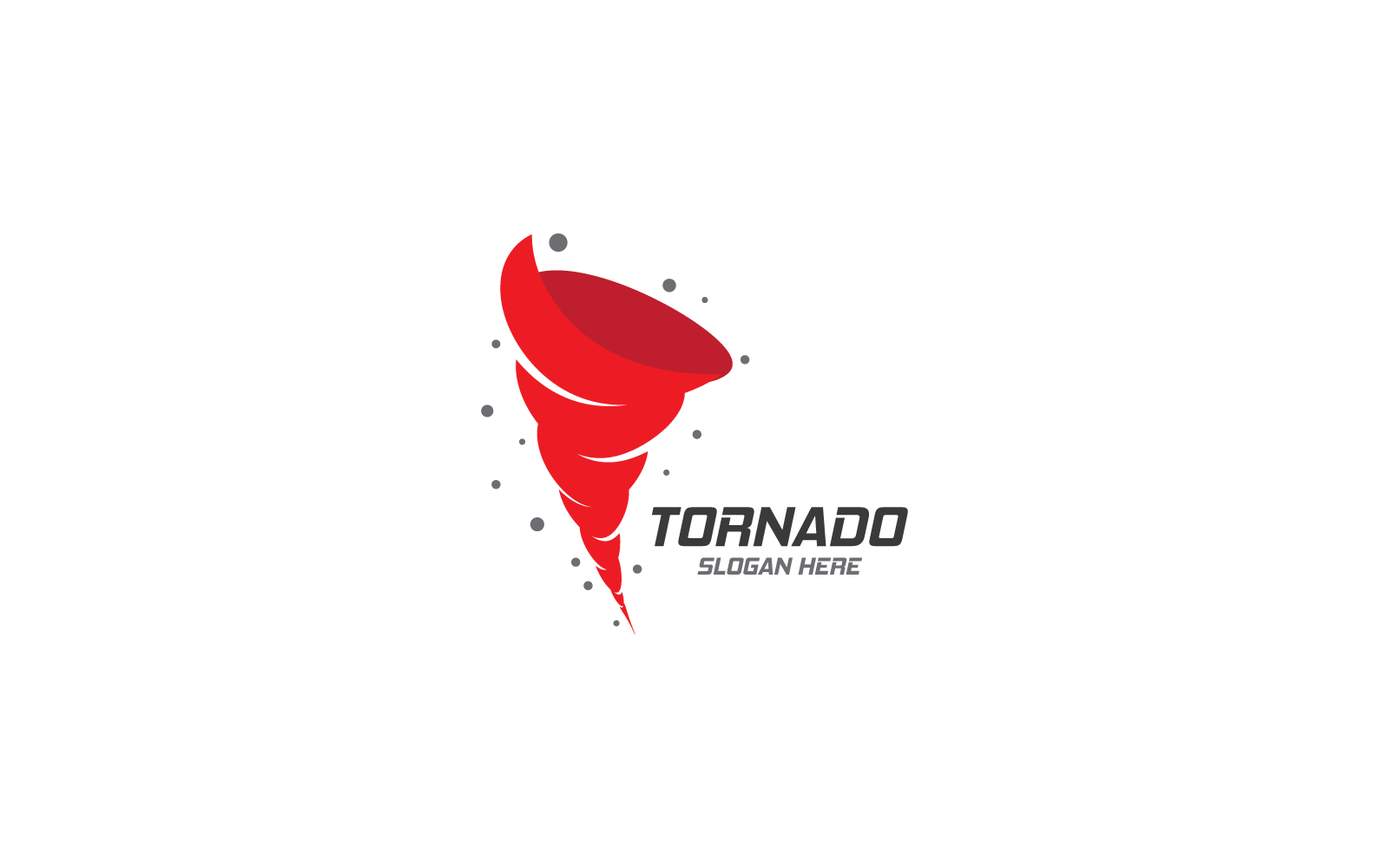 Diseño plano de ilustración de vector de logotipo de tornado de viento