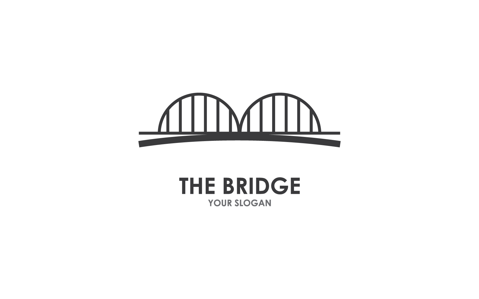 Most ilustracja logo wektor płaski szablon projektu