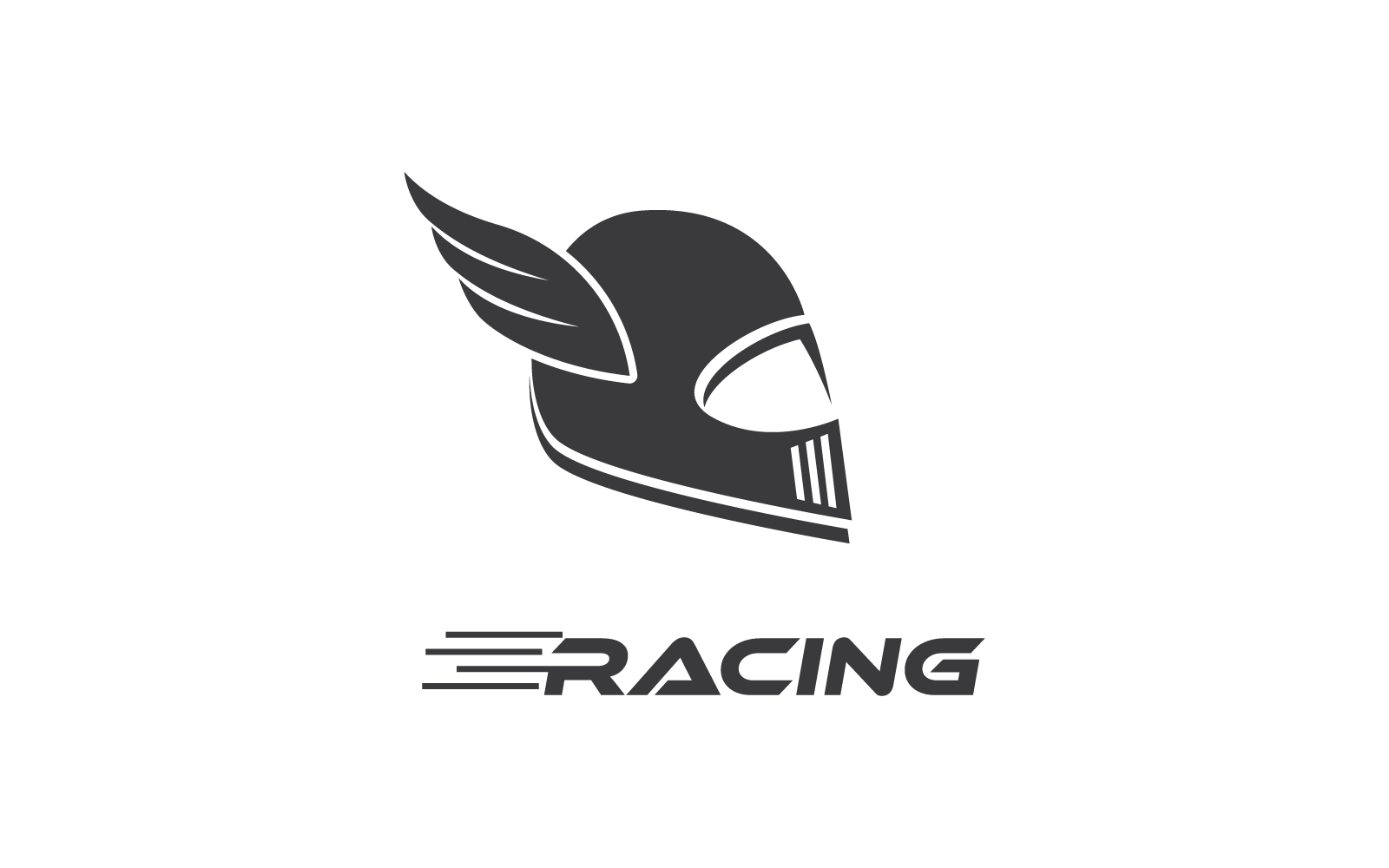 Motorcycle helmet logo vector flat design