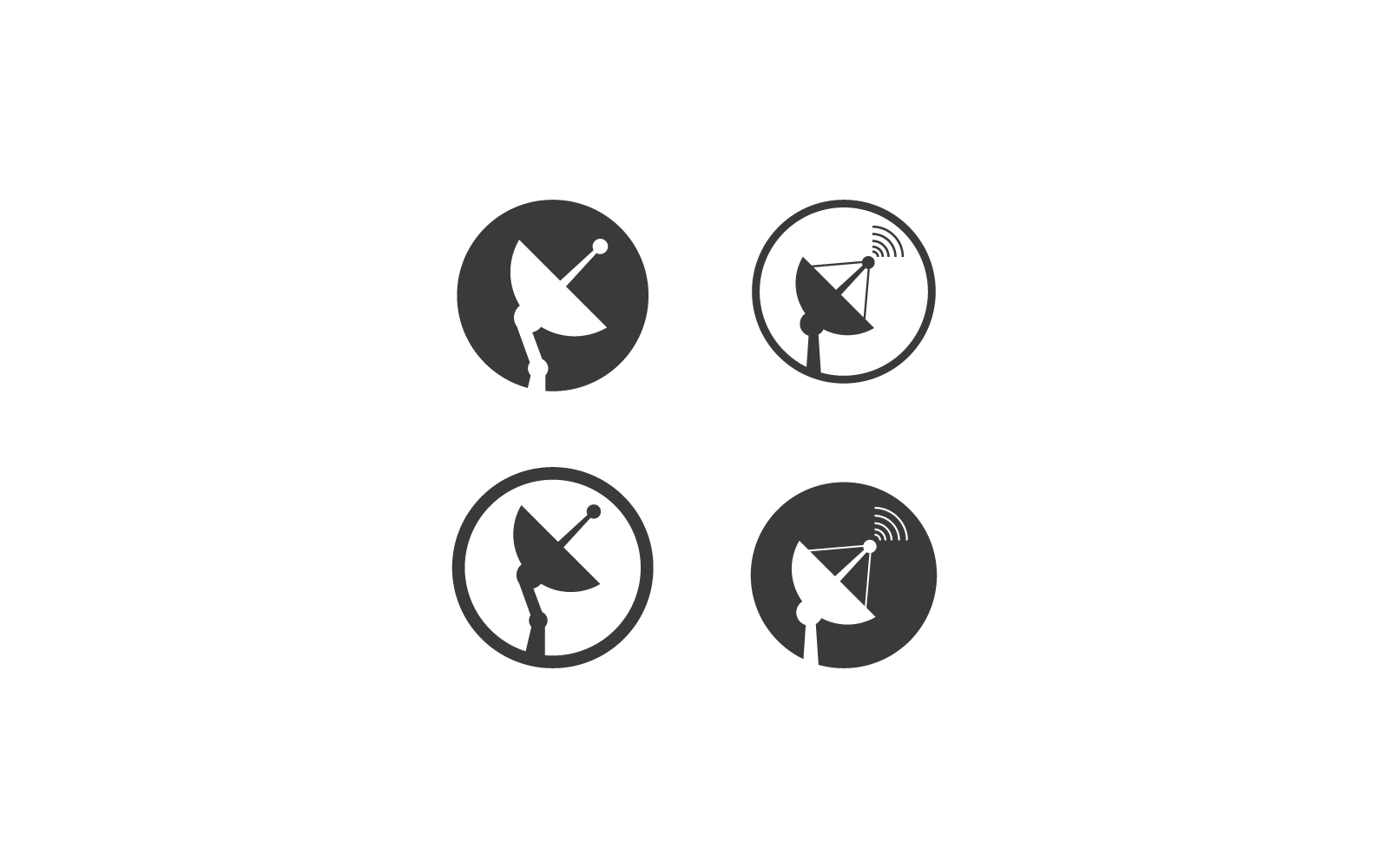 Satellite icon template illustration vector flat design