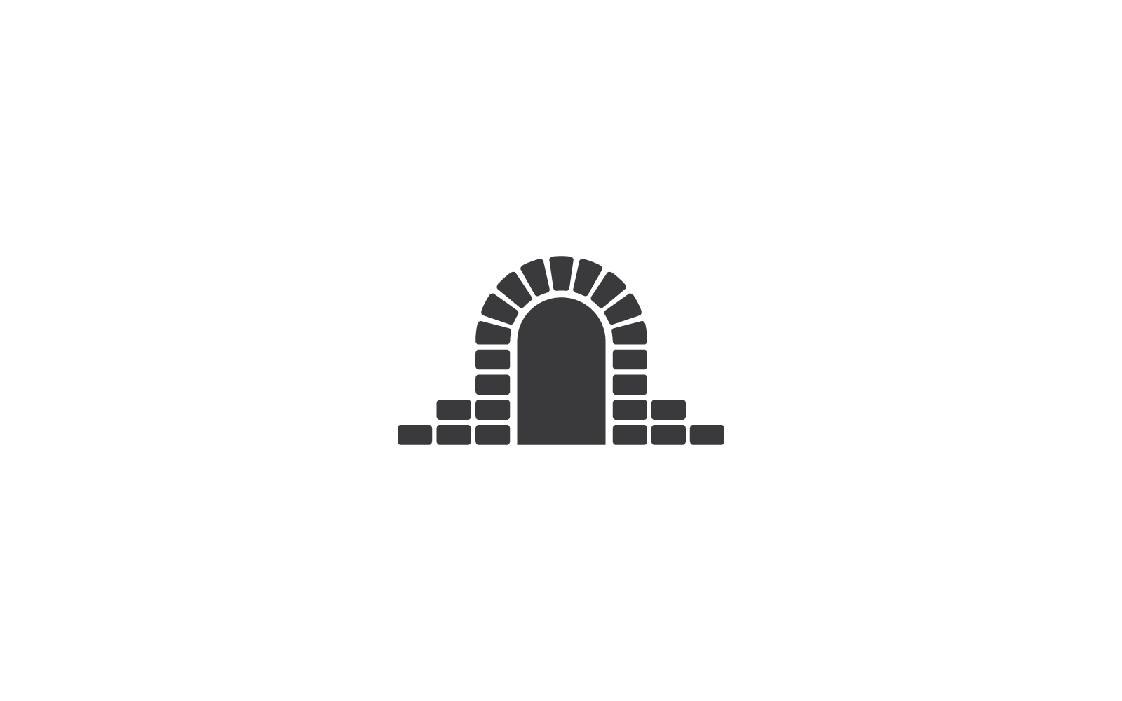 Wall bridge design logo illustration vector icon template