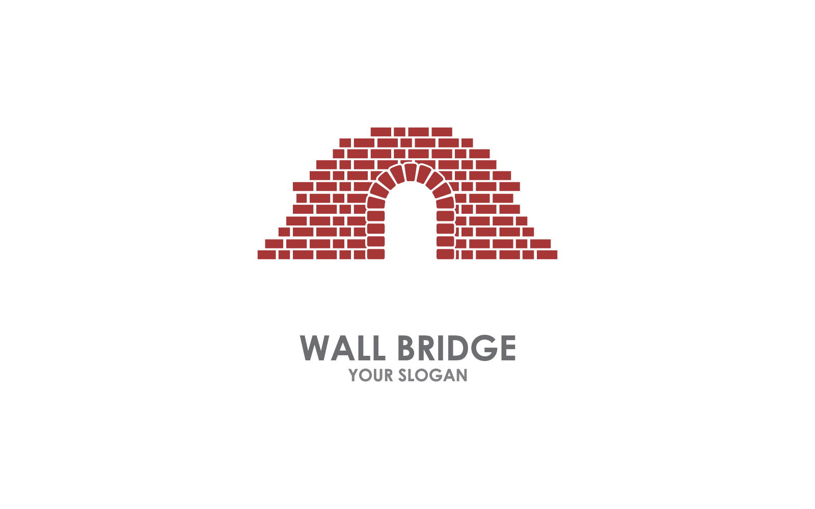Wall bridge logo illustration vector design template