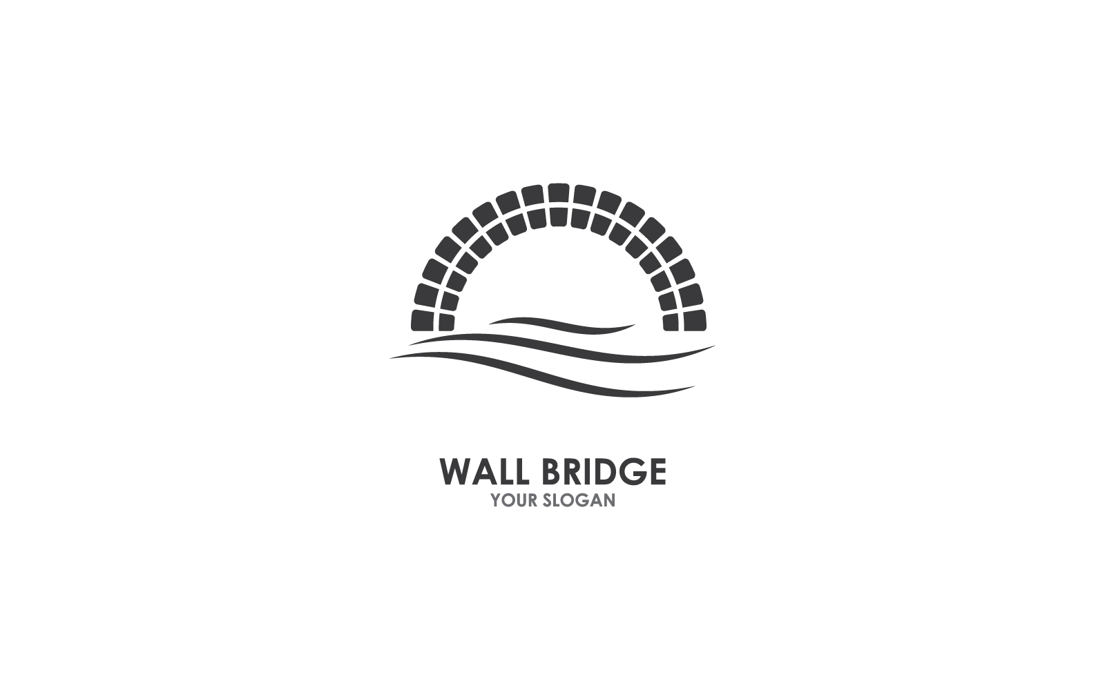 Wall bridge logo illustration vector design