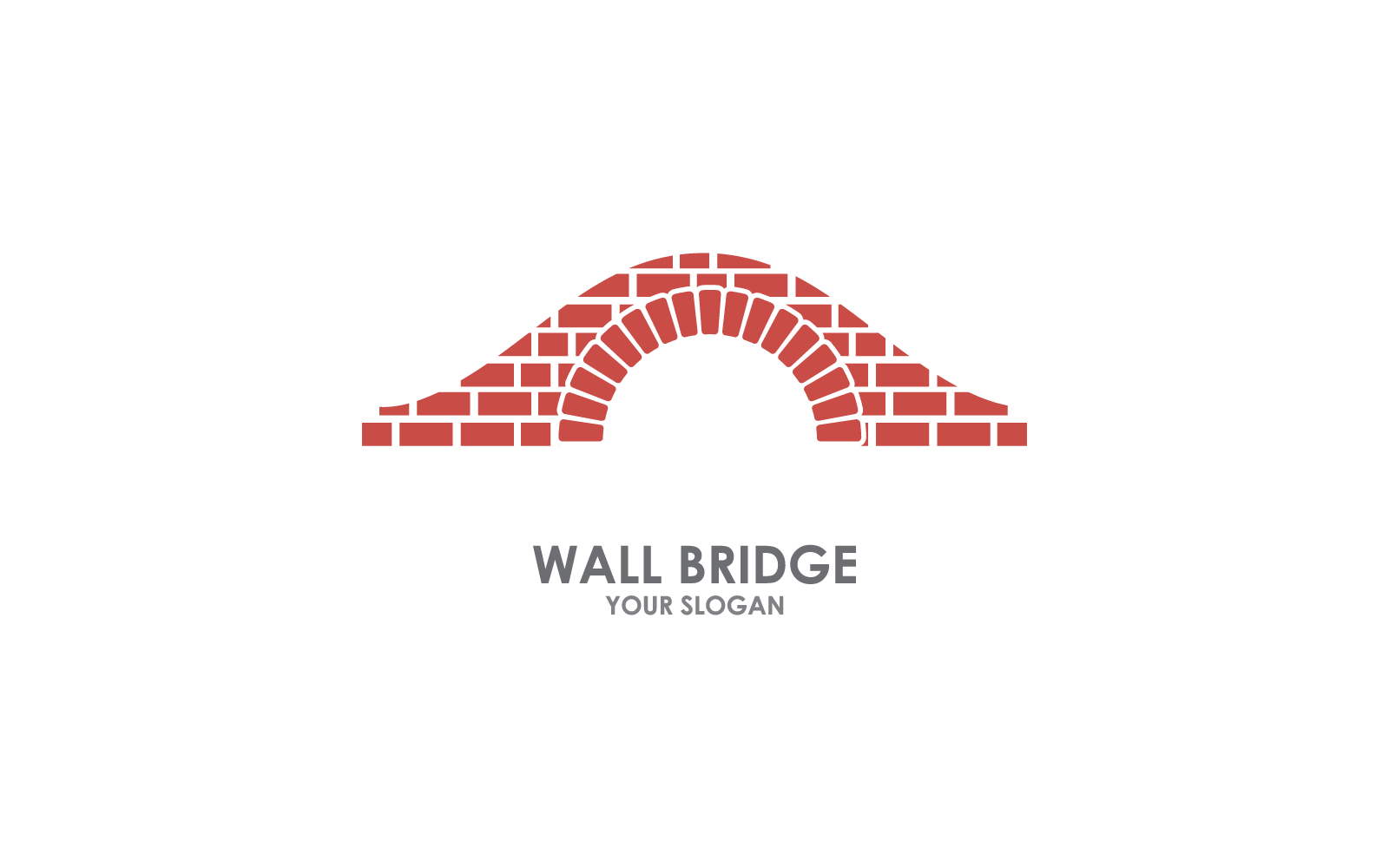 Wall bridge logo illustration vector flat design Logo Template