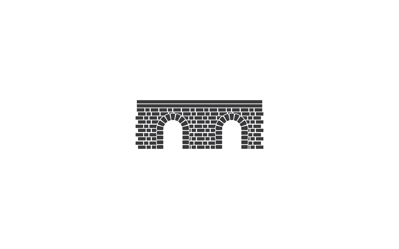 Wall bridge logo illustration vector template flat design Logo Template