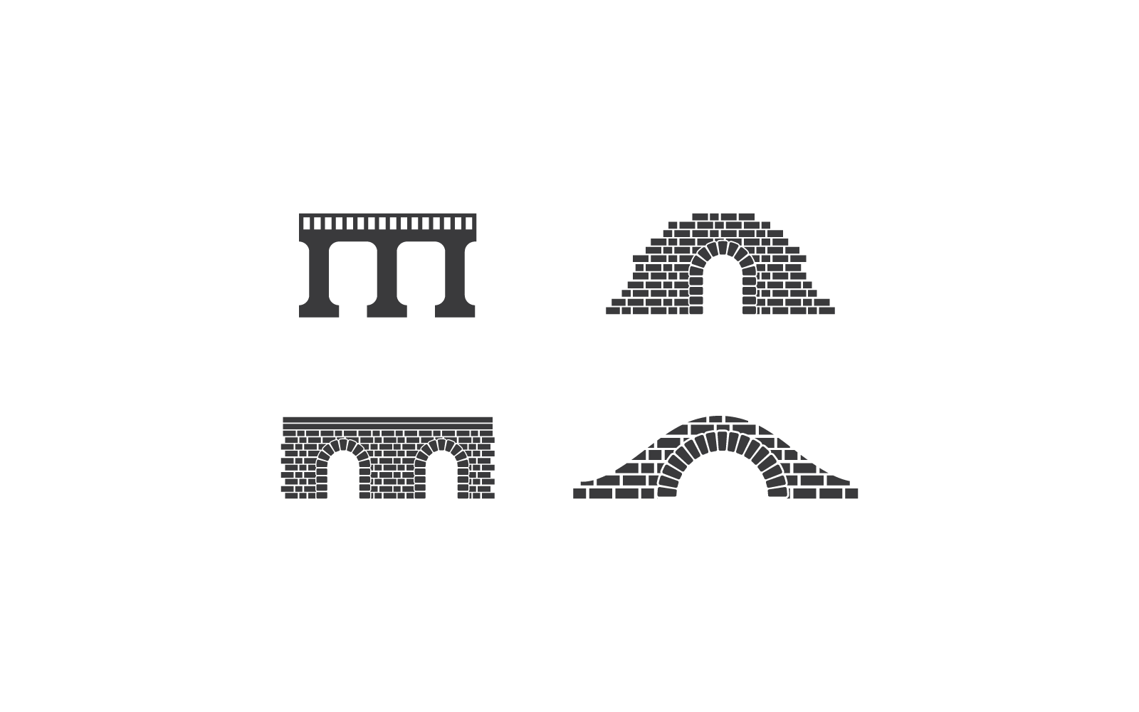 Wall bridge logo vector illustration design template
