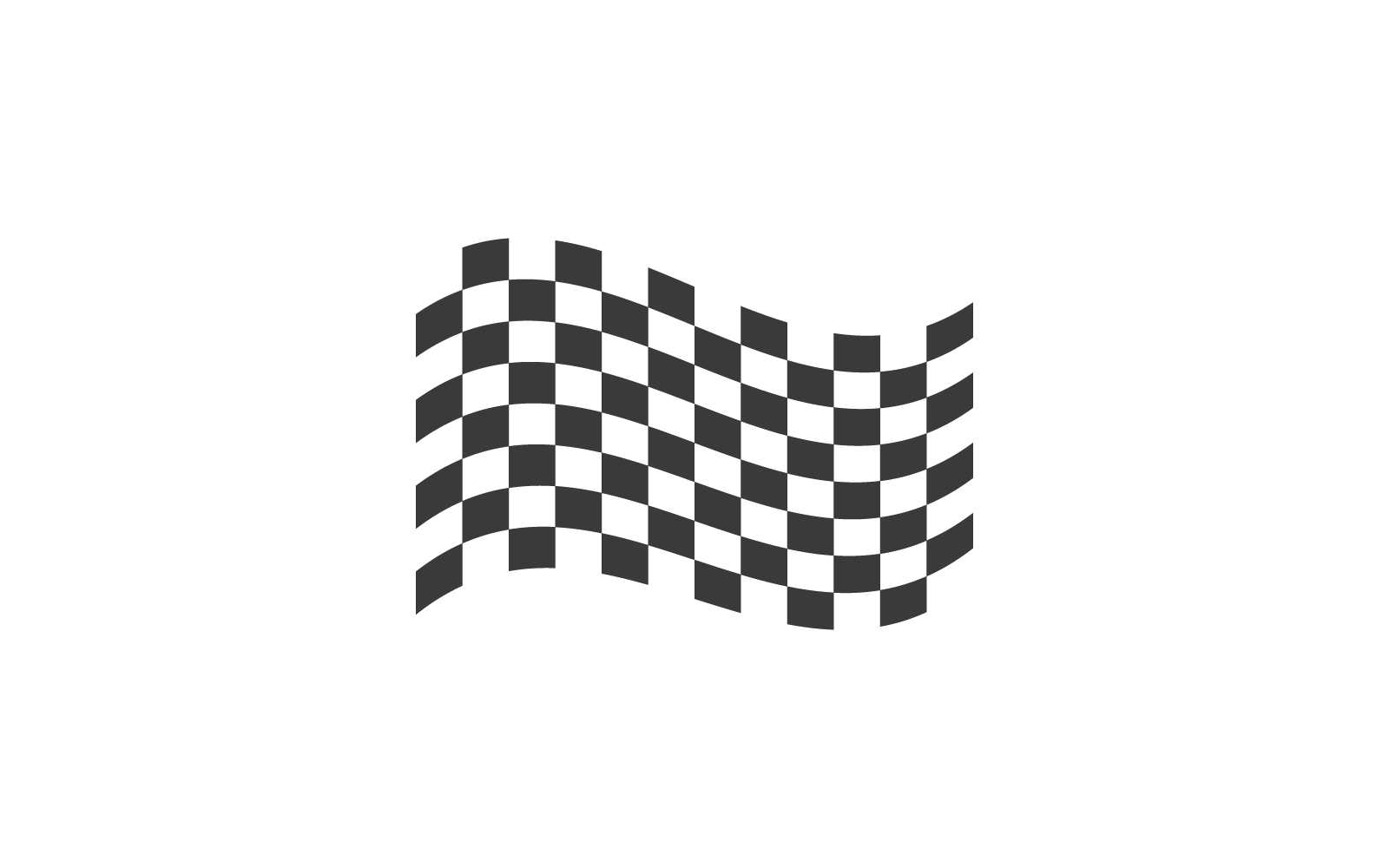 Conception de modèle vectoriel d&amp;#39;illustration de logo de drapeau de course