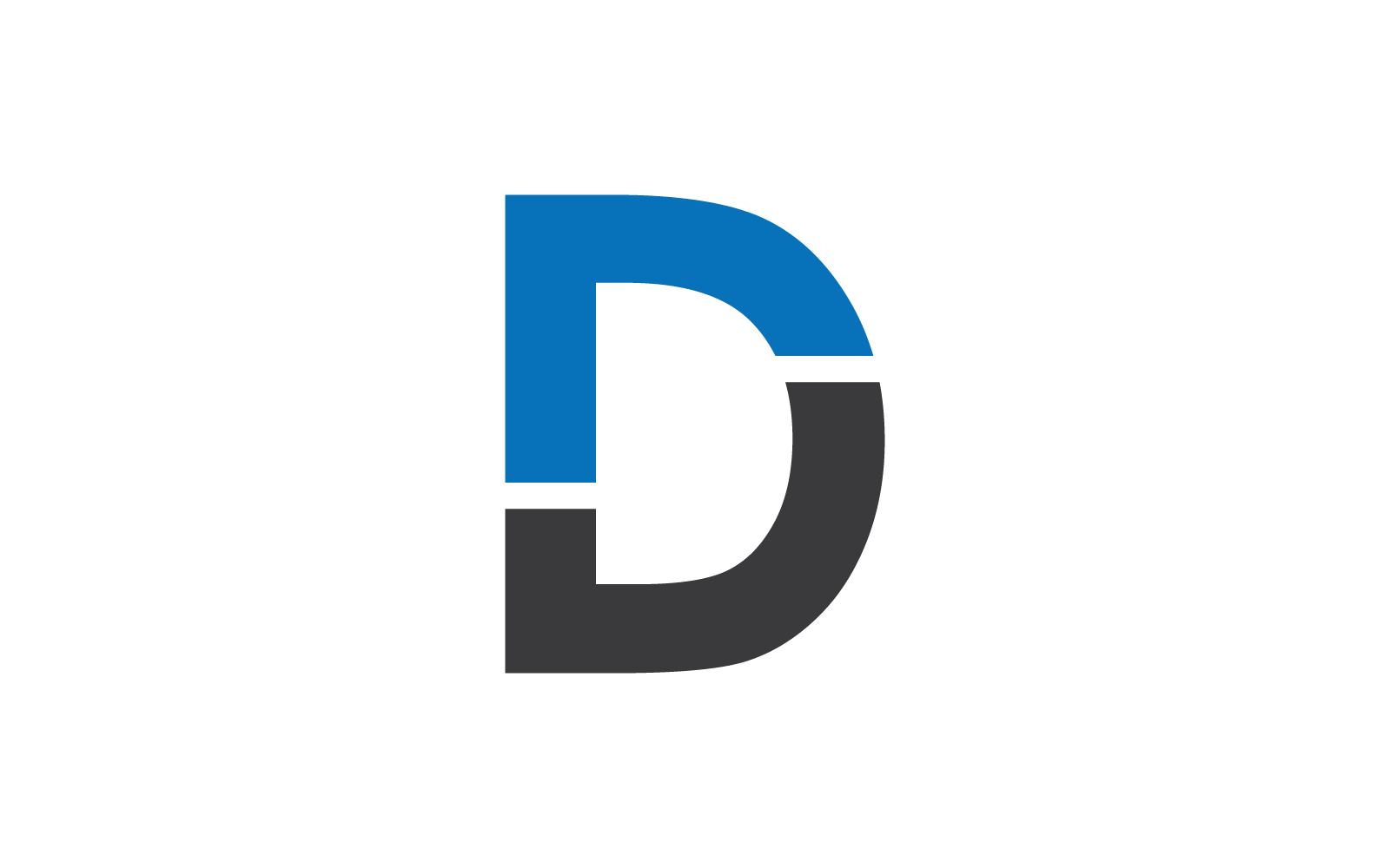 D letter logo icon vector design