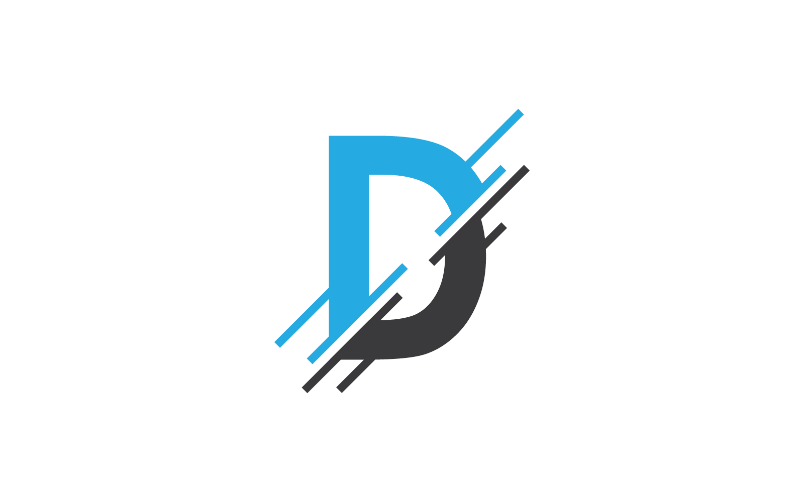 D letter logo illustration vector design