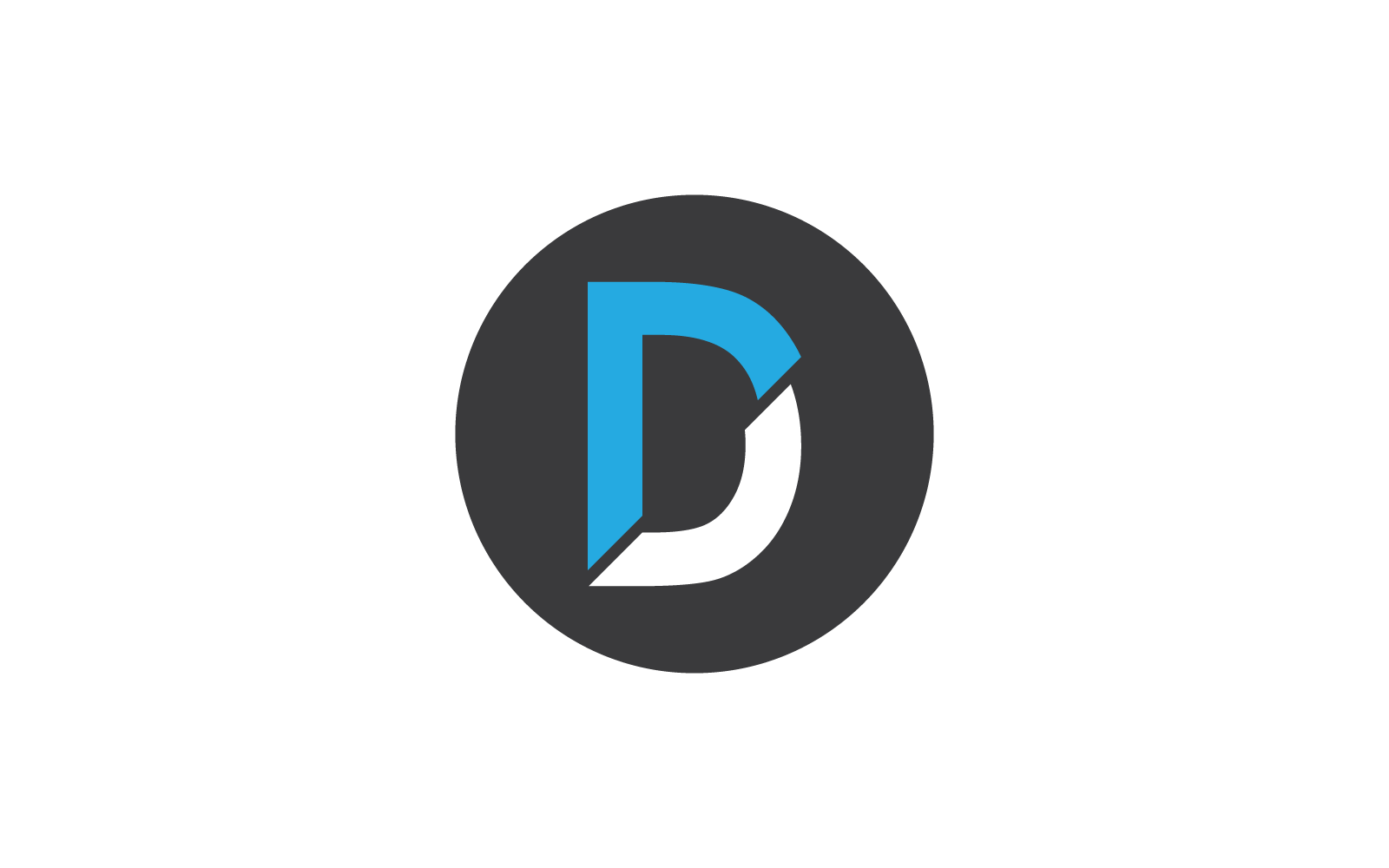 D letter logo vector flat design