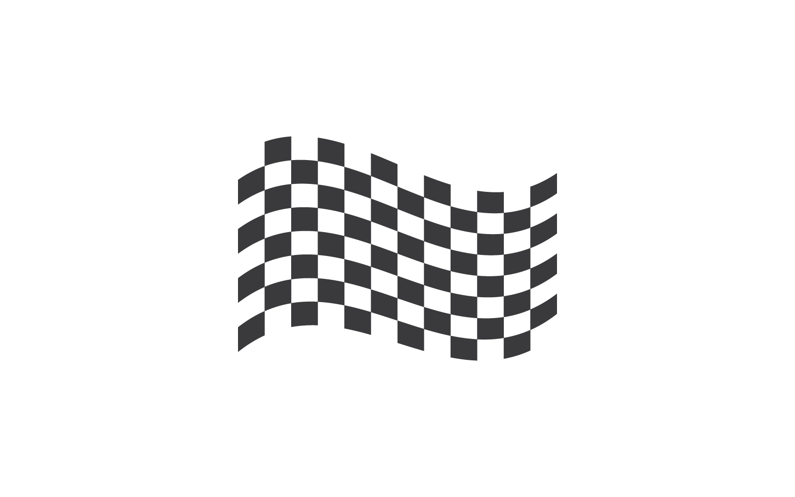 Diseño de plantilla de vector de ilustración de logotipo de bandera de carrera