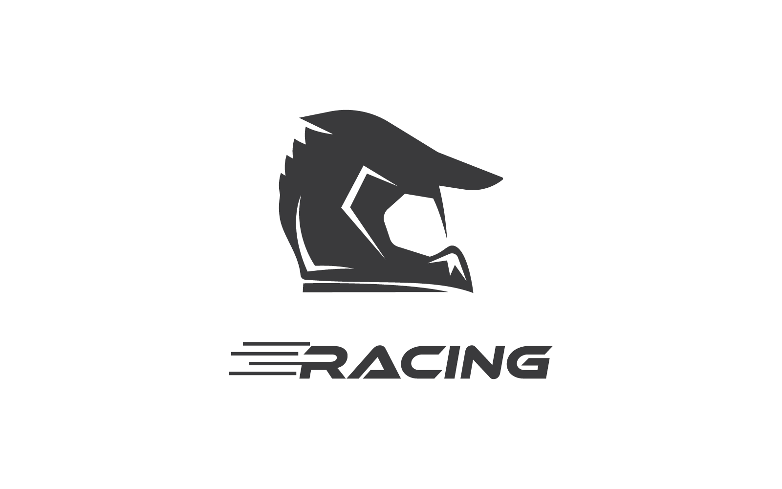 Motorcycle helmet logo design vector template