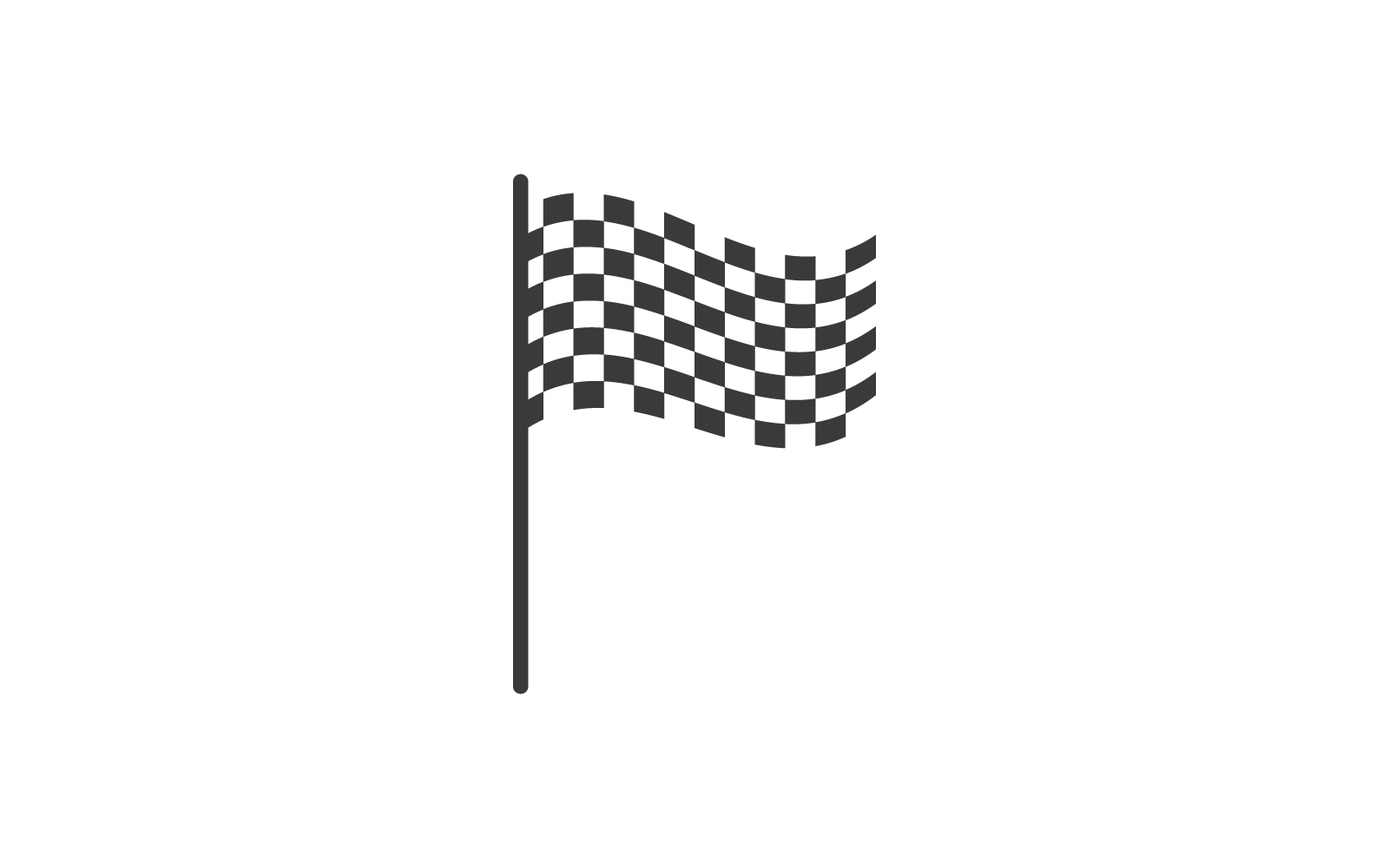 Race flag illustration flat design logo vector template