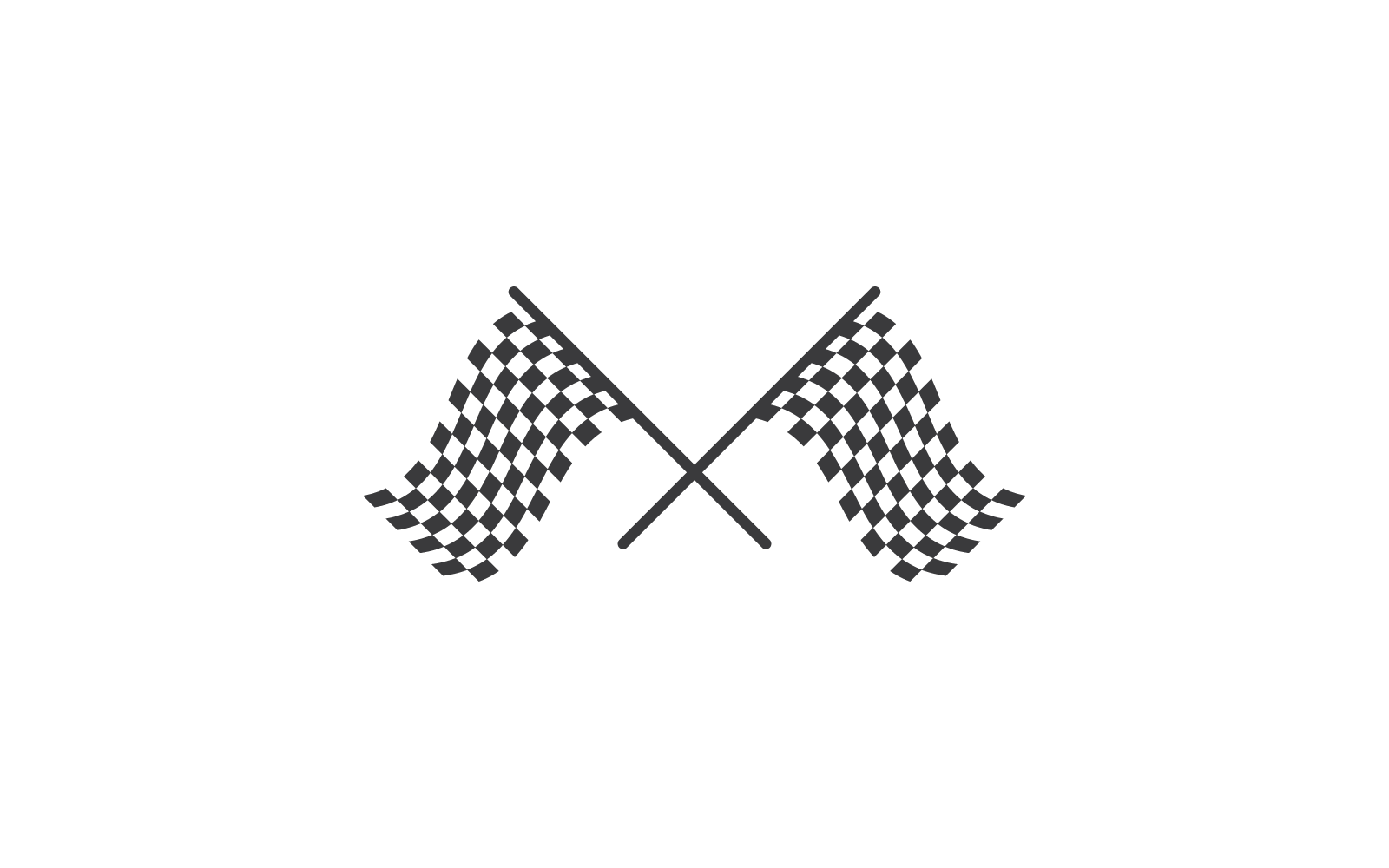 Race flag logo flat design vector template