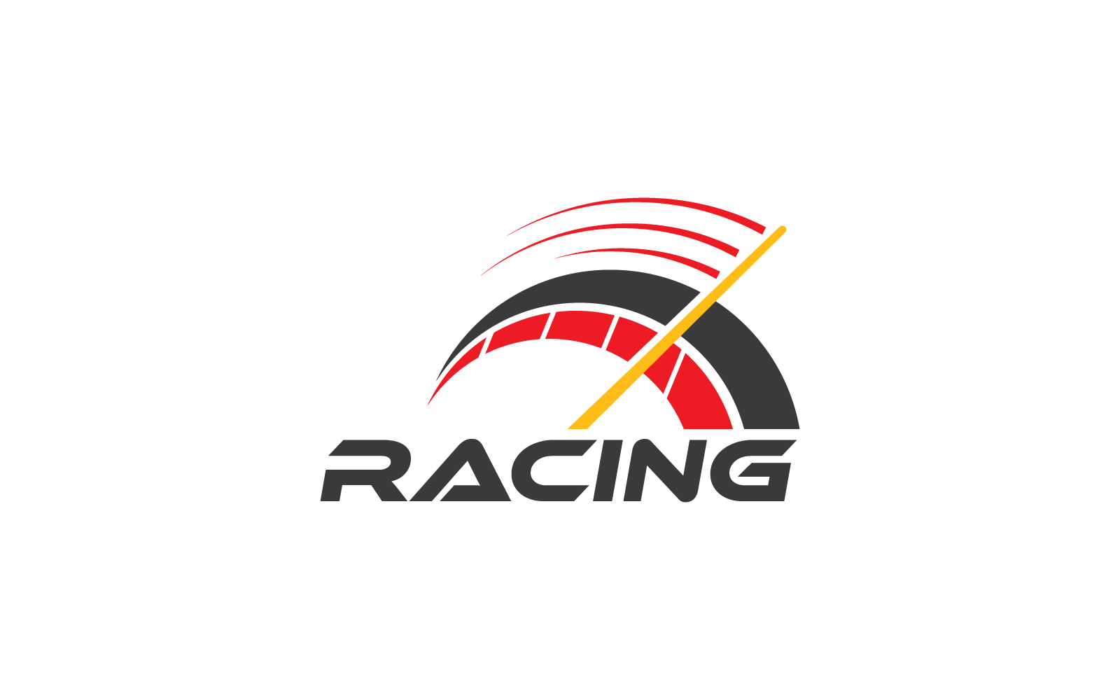 Speed racing illustration logo vector design