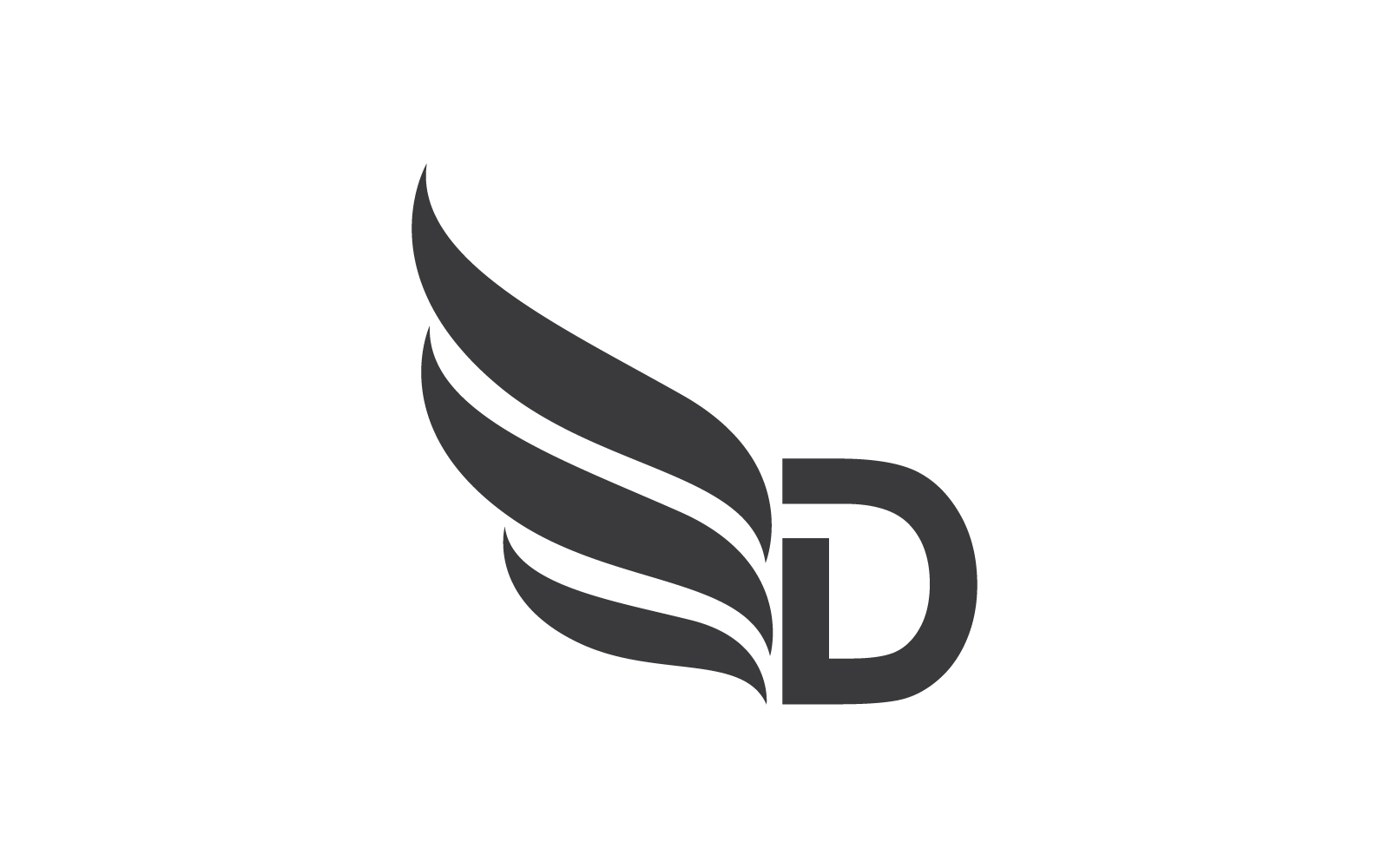 D letter logo vector illustration flat design template