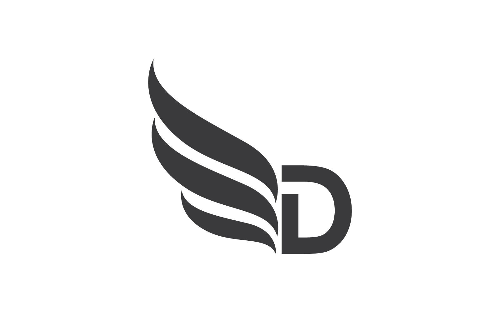Litera D logo wektor ilustracja płaski szablon projektu
