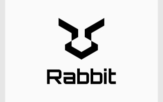 Abstract Rabbit Modern Logo