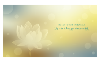 Inspirational Backgrounds 14400x8100px With Lotus And Quote About Being Better Version