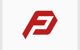 Letter F P Monogram Modern Logo