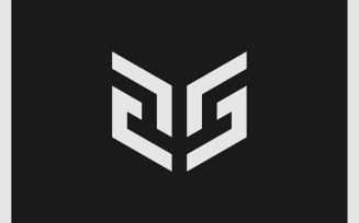 Letter G or GG Mirror Monogram Logo