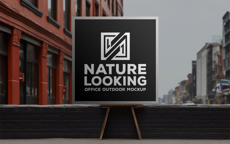 Outdoor logo mockup_outdoor billboard logo mockup Product Mockup